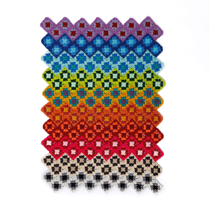 Red Heart Crochet Spectrum of Squares Blanket Crochet Spectrum Of Squares Blanket made using Red Heart yarn