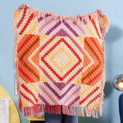 Red Heart Crochet Whirlwind Fringe Quilt Crochet Whirlwind Fringe Quilt made using Red Heart yarn
