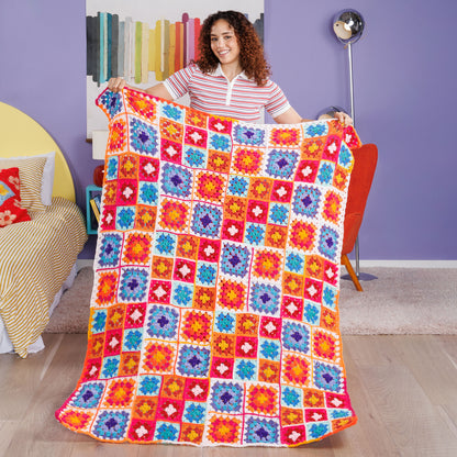 Red Heart Zippy Stripes Crochet Blanket Zippy Stripes Crochet Blanket made using Red Heart yarn