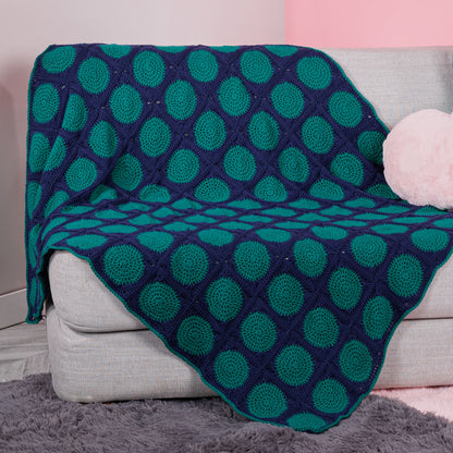 Red Heart Dotted Duet Crochet Blanket Dotted Duet Crochet Blanket made using Red Heart yarn