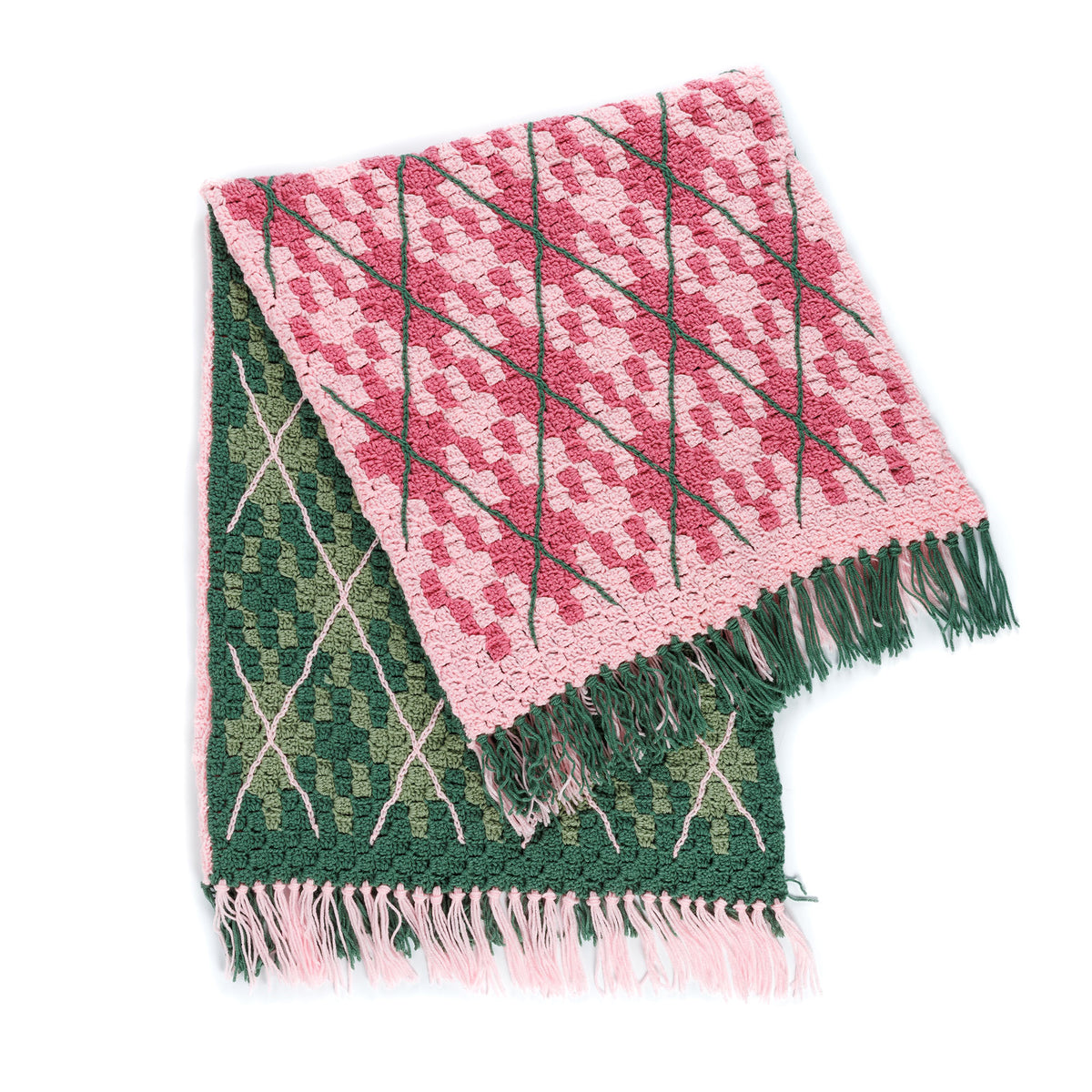 Because I Knew You Crochet Blanket made using Red Heart yarn