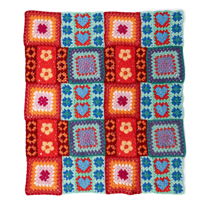 Red Heart Positively Zany Crochet Blanket Positively Zany Crochet Blanket made using Red Heart yarn
