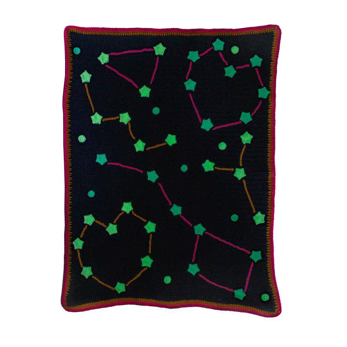 Crochet Starry Sky Blanket made using Red Heart yarn