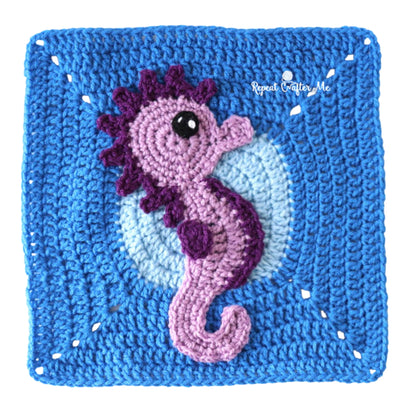 Red Heart Under the Sea Crochet Blanket Under The Sea Crochet Blanket made using Red Heart yarn in a styled lifestyle setting