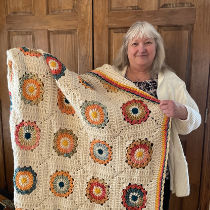 Red Heart Tranquil Garden Crochet Blanket Tranquil Garden Crochet Blanket made using Red Heart yarn