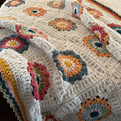 Red Heart Tranquil Garden Crochet Blanket Tranquil Garden Crochet Blanket made using Red Heart yarn