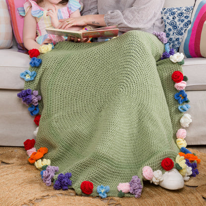 Red Heart Crochet Blooming Bouquet Blanket Crochet Blooming Bouquet Blanket made using Red Heart yarn