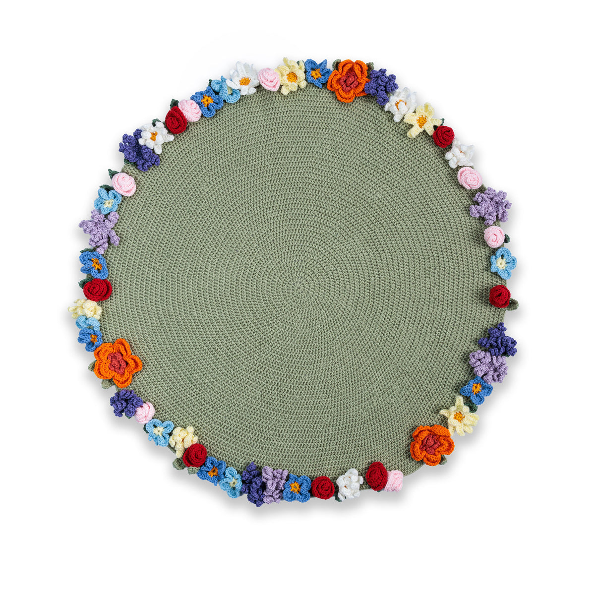 Crochet Blooming Bouquet Blanket made using Red Heart yarn