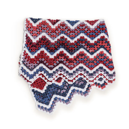 Red Heart Crochet Firework Throw Crochet Firework Throw made using Red Heart yarn in a styled lifestyle setting