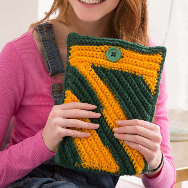 Crochet case made in Red Heart Super Saver Yarn