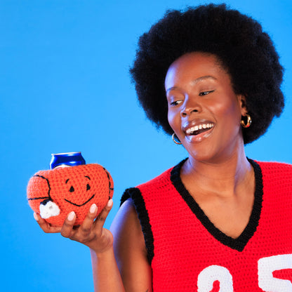 Red Heart Crochet Basketball Can Cozy Crochet Basketball Can Cozy made using Red Heart yarn