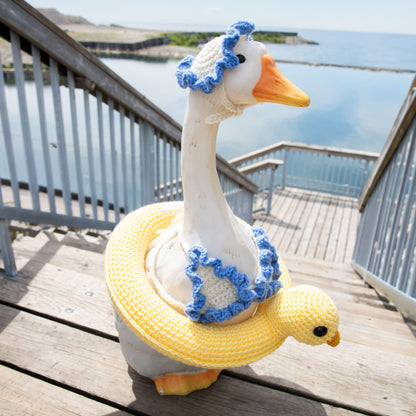 Red Heart Poolside Goose Crochet Outfit Poolside Goose Crochet Outfit made using Red Heart yarn