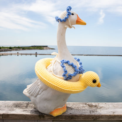 Red Heart Poolside Goose Crochet Outfit Poolside Goose Crochet Outfit made using Red Heart yarn