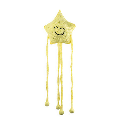 Red Heart Starry Curtain Holder to Crochet Pale Yellow