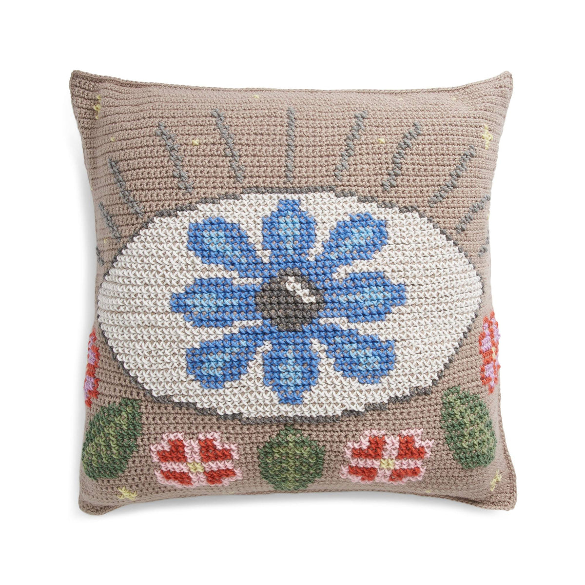 Crochet Pillow made in Red Heart Yarn