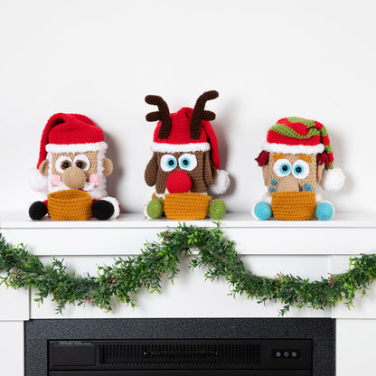 Red Heart Crochet Sniffle Stations Crochet Holiday Décor made in Red Heart Yarn