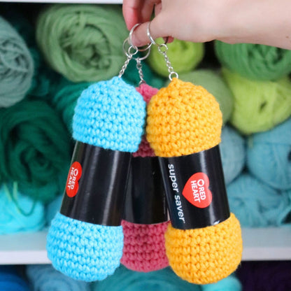 Red Heart Yarn Skein Keychain Yarn Skein Keychain made using Red Heart yarn
