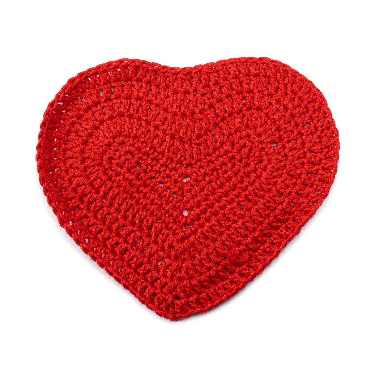 Feeling The Love Crochet Heart Applique made using Red Heart yarn