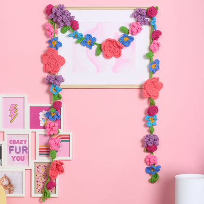 Red Heart Crochet Floral Fiesta Garland Crochet Floral Fiesta Garland made using Red Heart yarn