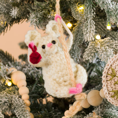 Red Heart Little Helper Crochet Mouse Ornament Red Heart Little Helper Crochet Mouse Ornament