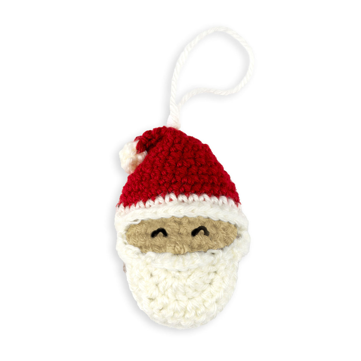 Advent Calendar Crochet Santa made using 2024 yarn