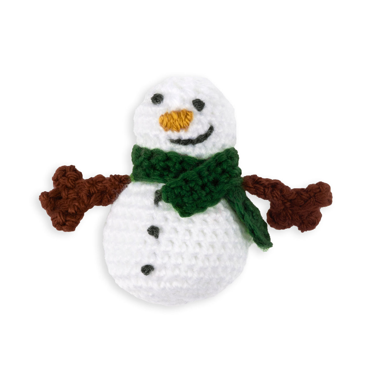 Advent Calendar Crochet Snowman made using 2024 yarn