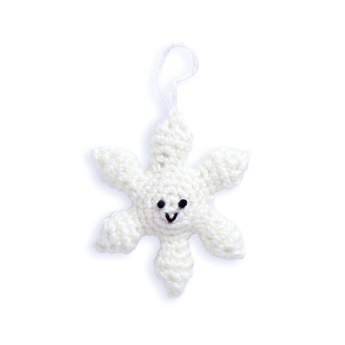 Advent Calendar Crochet Snowflake made using 2024 yarn