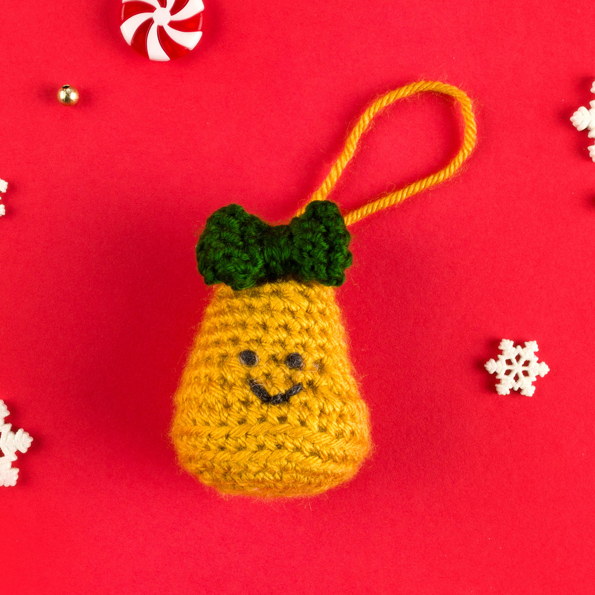 Advent Calendar Crochet Bell made using 2024 yarn