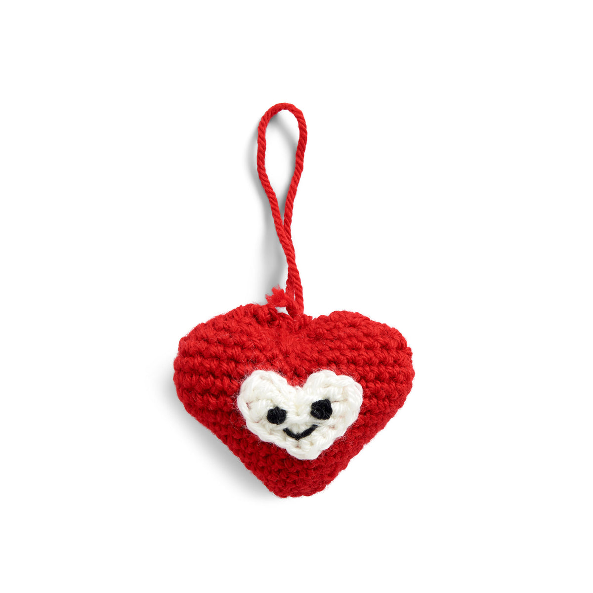 Advent Calendar Crochet Heart made using 2024 yarn