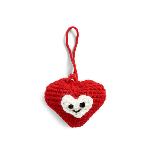 Advent Calendar Crochet Heart made using 2024 yarn