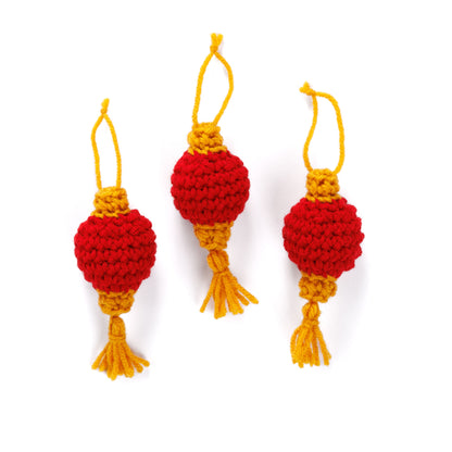 Red Heart Crochet Lunar Lanterns Crochet Lunar Lanterns made using Red Heart yarn