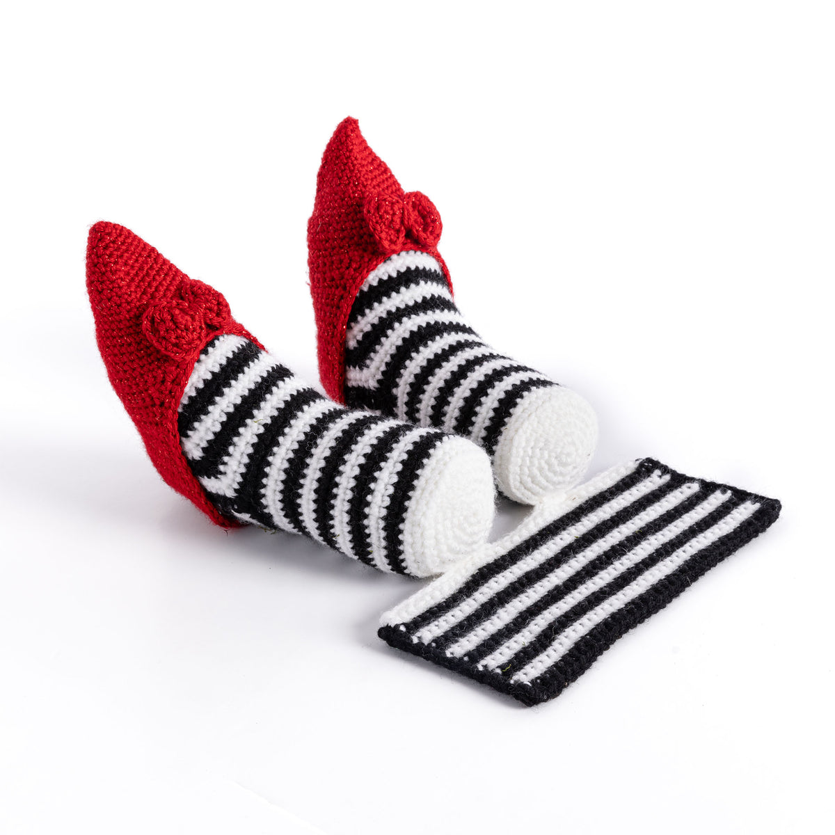 Crochet A Bizarre And Unexpected Twister Of Fate Witch Feet made using Red Heart yarn