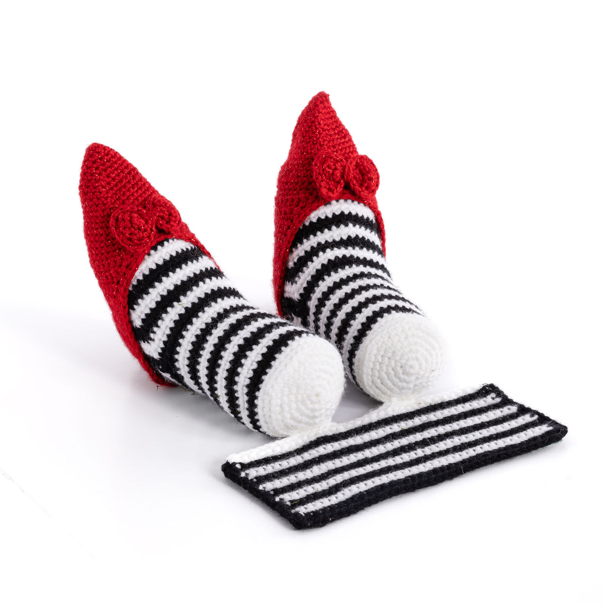 Crochet A Bizarre And Unexpected Twister Of Fate Witch Feet made using Red Heart yarn