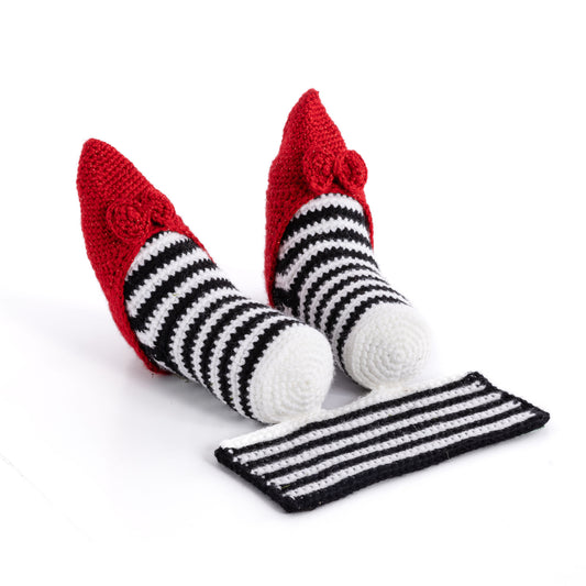 Crochet A Bizarre And Unexpected Twister Of Fate Witch Feet made using Red Heart yarn