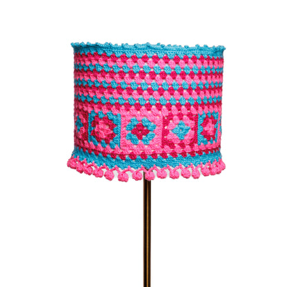 Red Heart Throwing Shade Crochet Lampshade Large