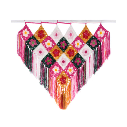 Red Heart Flower Power Crochet Wall Hanging Flower Power Crochet Wall Hanging made using Red Heart yarn