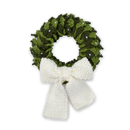 Red Heart Crochet Berry Cute Wreath Crochet Berry Cute Wreath made using Red Heart yarn on a white background