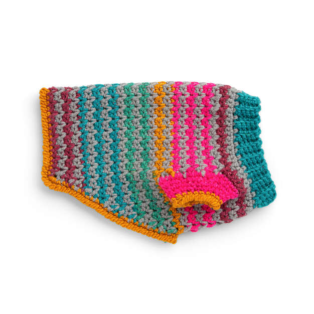 Crochet Pet Sweater made in Red Heart Super Saver O'Go Yarn