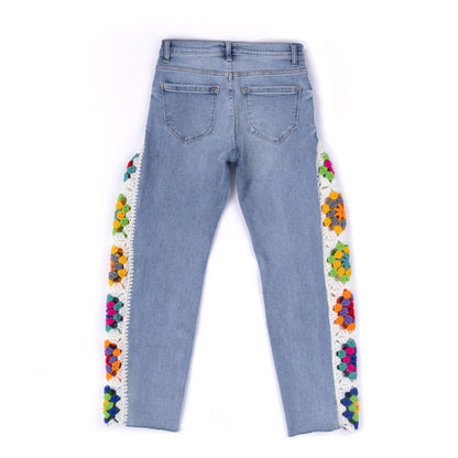 Red Heart Crochet Upcycled Denim Jeans Crochet Upcycled Denim Jeans made using Red Heart yarn
