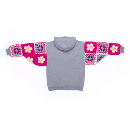 Red Heart Crochet Upcycled Hoodie Crochet Upcycled Hoodie made using Red Heart yarn