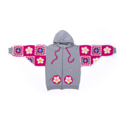 Red Heart Crochet Upcycled Hoodie Crochet Upcycled Hoodie made using Red Heart yarn