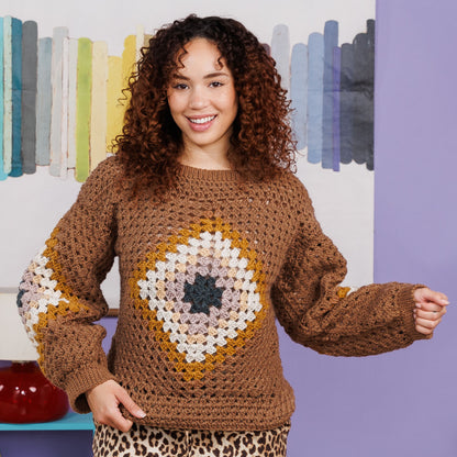 Red Heart Playing with Diamonds Crochet Pullover Playing With Diamonds Crochet Pullover made using Red Heart yarn