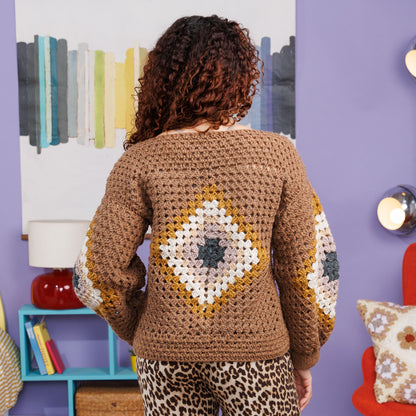 Red Heart Playing with Diamonds Crochet Pullover Playing With Diamonds Crochet Pullover made using Red Heart yarn