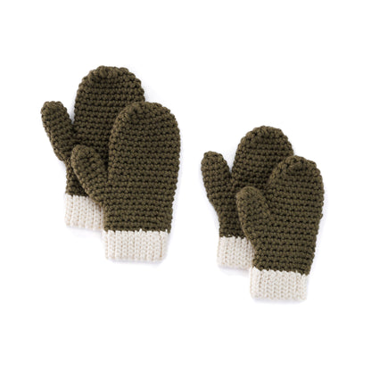 Red Heart Crochet Mittens Pair of crochet mittens, Version 1