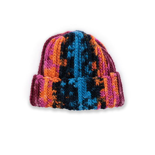 Red Heart Ribbed Around Crochet Hat