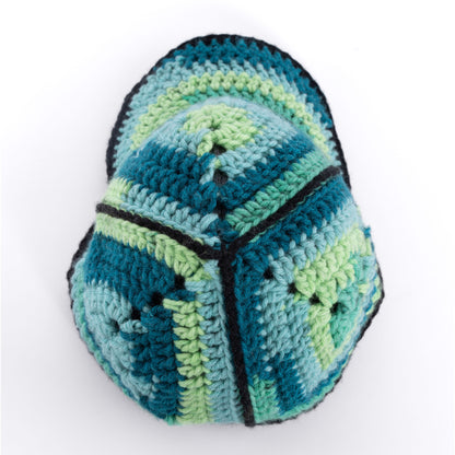 Red Heart Crochet Upcycled Granny Cap Cyber Leaf
