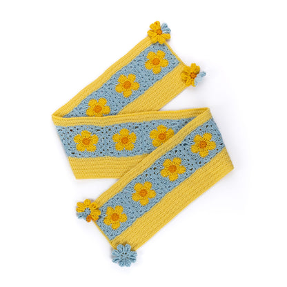 Red Heart Crochet Flower Power Scarf  Crochet Flower Power Scarf made using Red Heart yarn