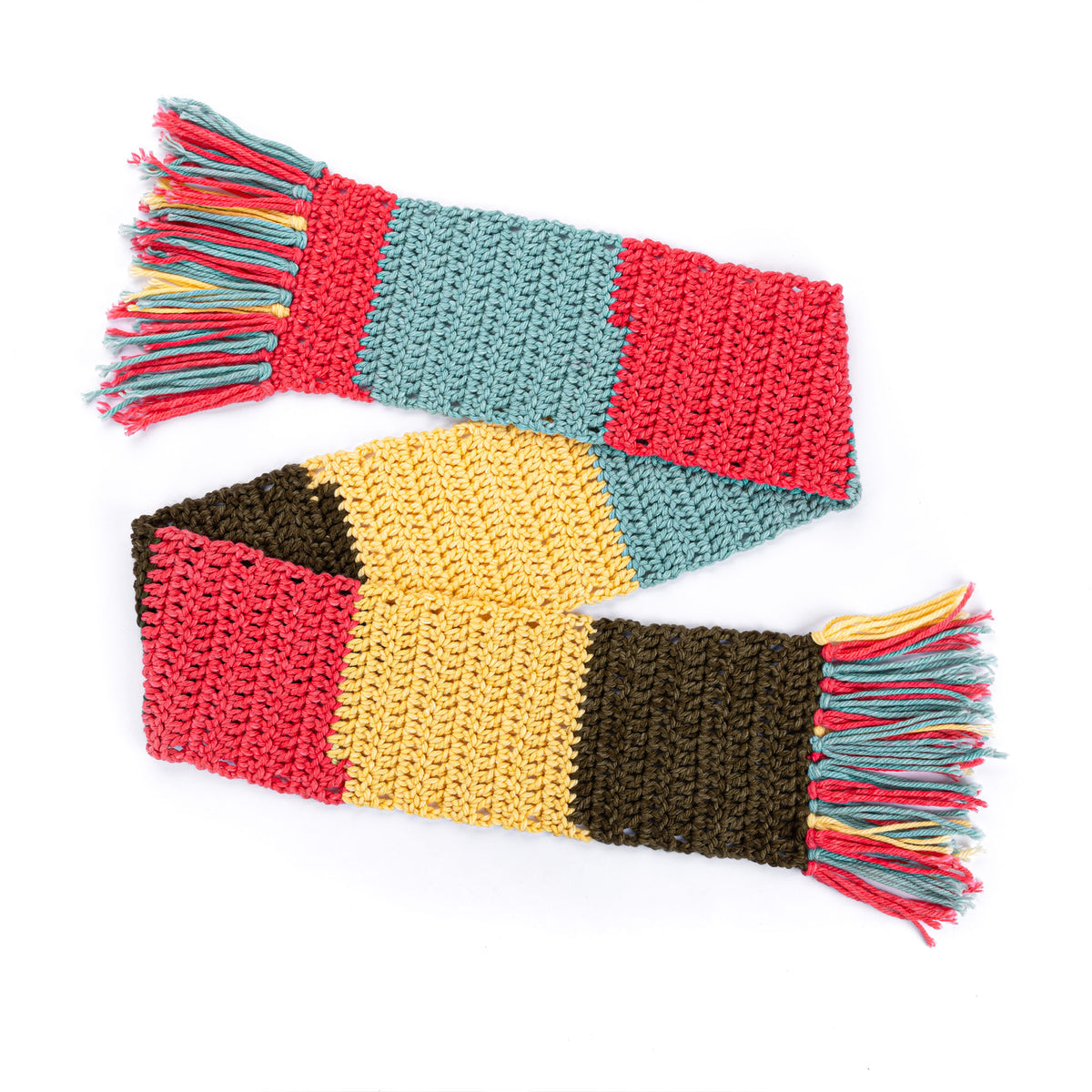 Super Beginner Crochet Scarf made using Red Heart yarn