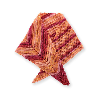 Red Heart Grow As You Go Crochet Shawl Hot Stuff