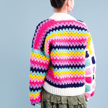 Red Heart On the Bright Side Crochet Cardigan On The Bright Side Crochet Cardigan made using Red Heart yarn